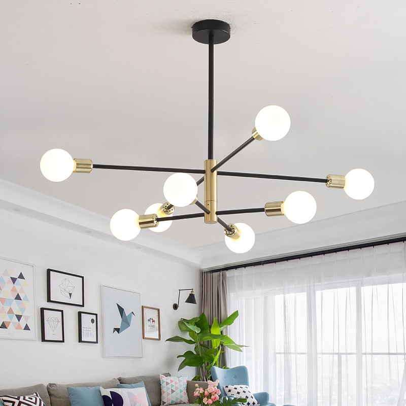 Modern Black Gold Chandelier 3