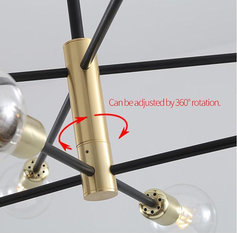 Modern Black Gold Chandelier 5