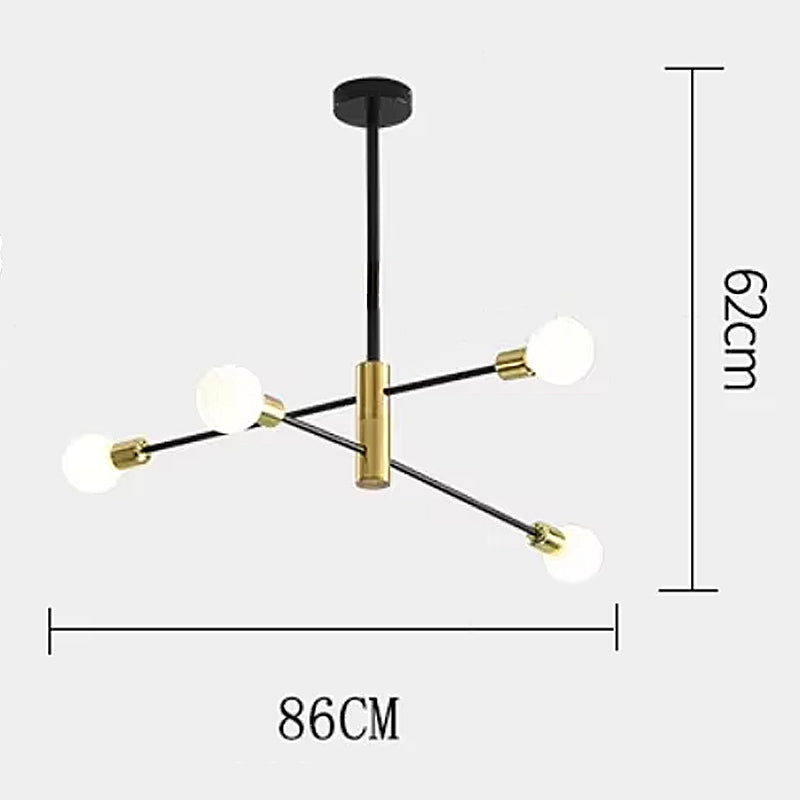Modern Black Gold Chandelier 6