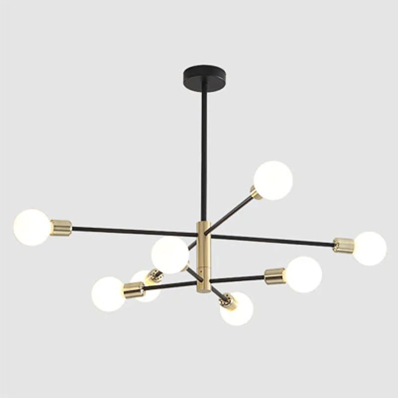 Modern Black Gold Chandelier 8