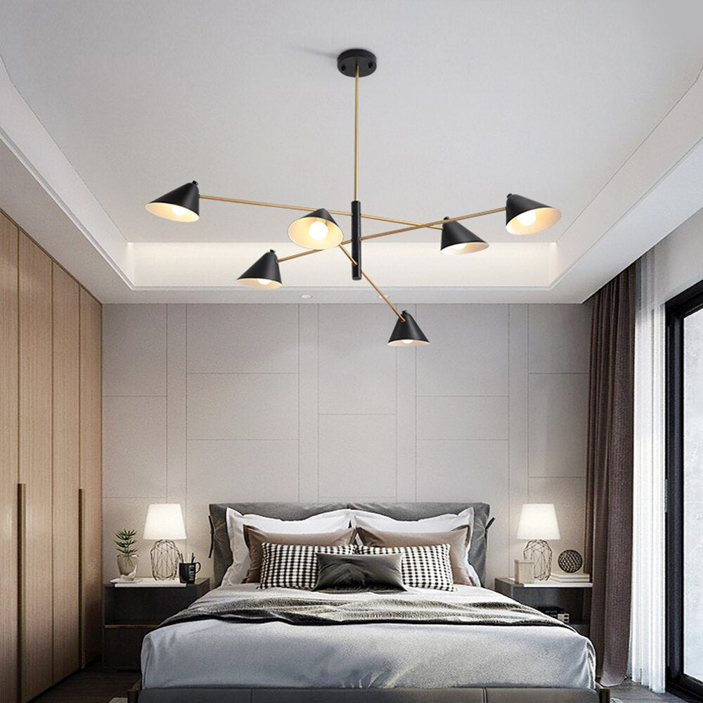 Modern Black and Gold Chandelier 2