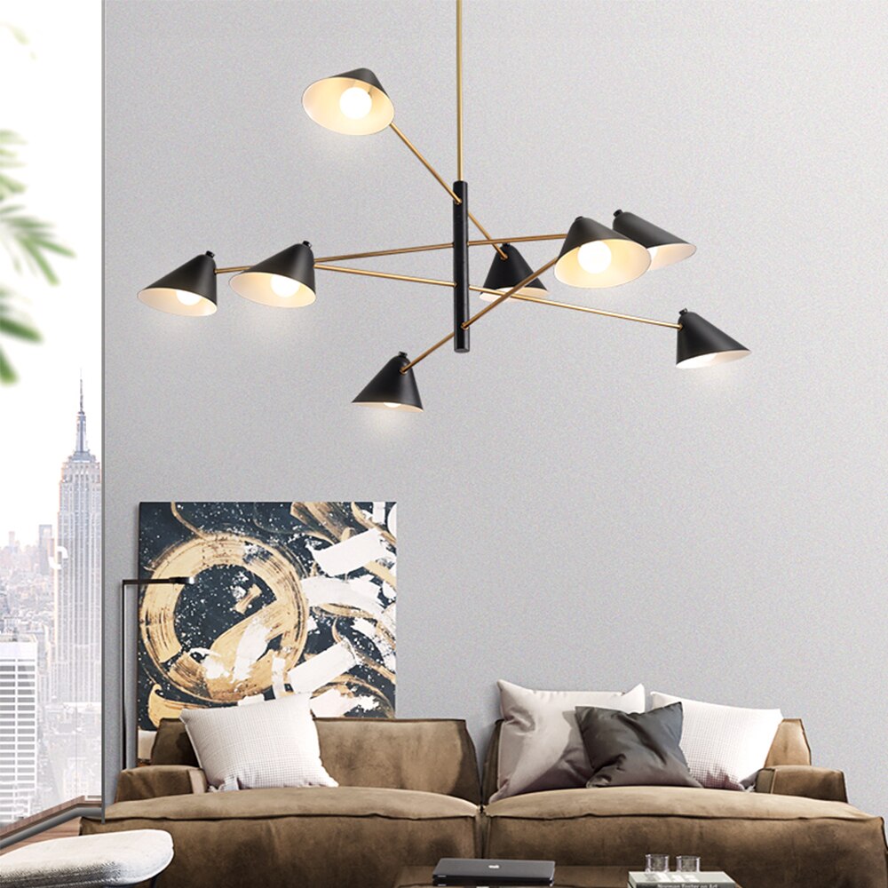 Modern Black and Gold Chandelier 3