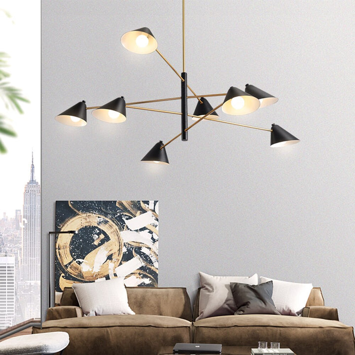 Modern Black and Gold Chandelier 3