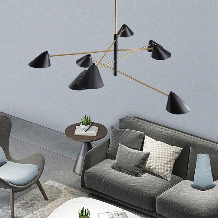 Modern Black and Gold Chandelier 5