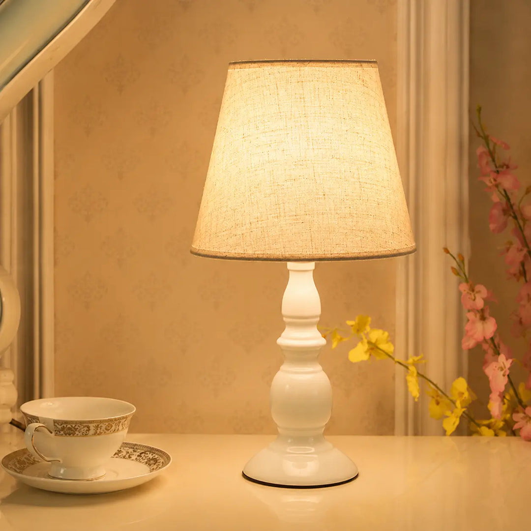 Vintage Fabric-Shade Table Lamp black variant