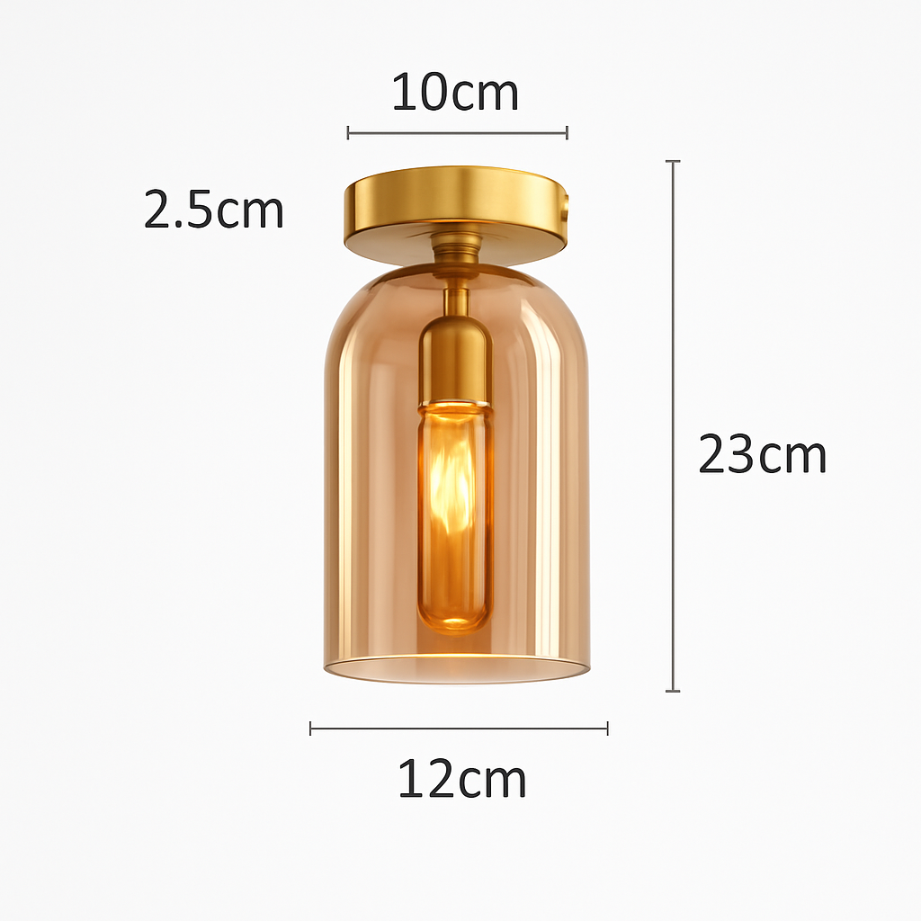 Modern Glass Flush Mount Ceiling Light 10