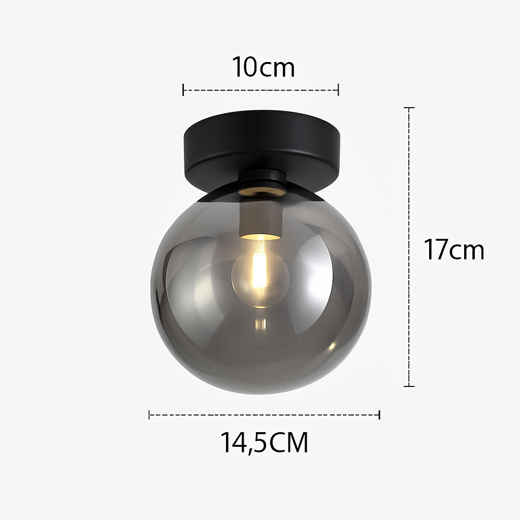 Modern Glass Flush Mount Ceiling Light 11