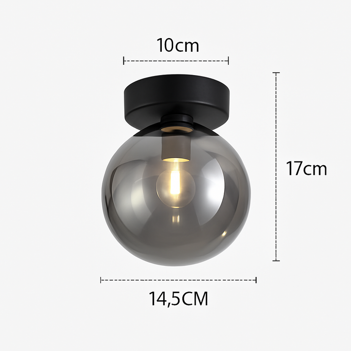 Modern Glass Flush Mount Ceiling Light 11