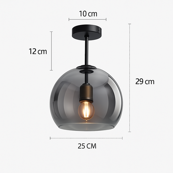 Modern Glass Flush Mount Ceiling Light 13