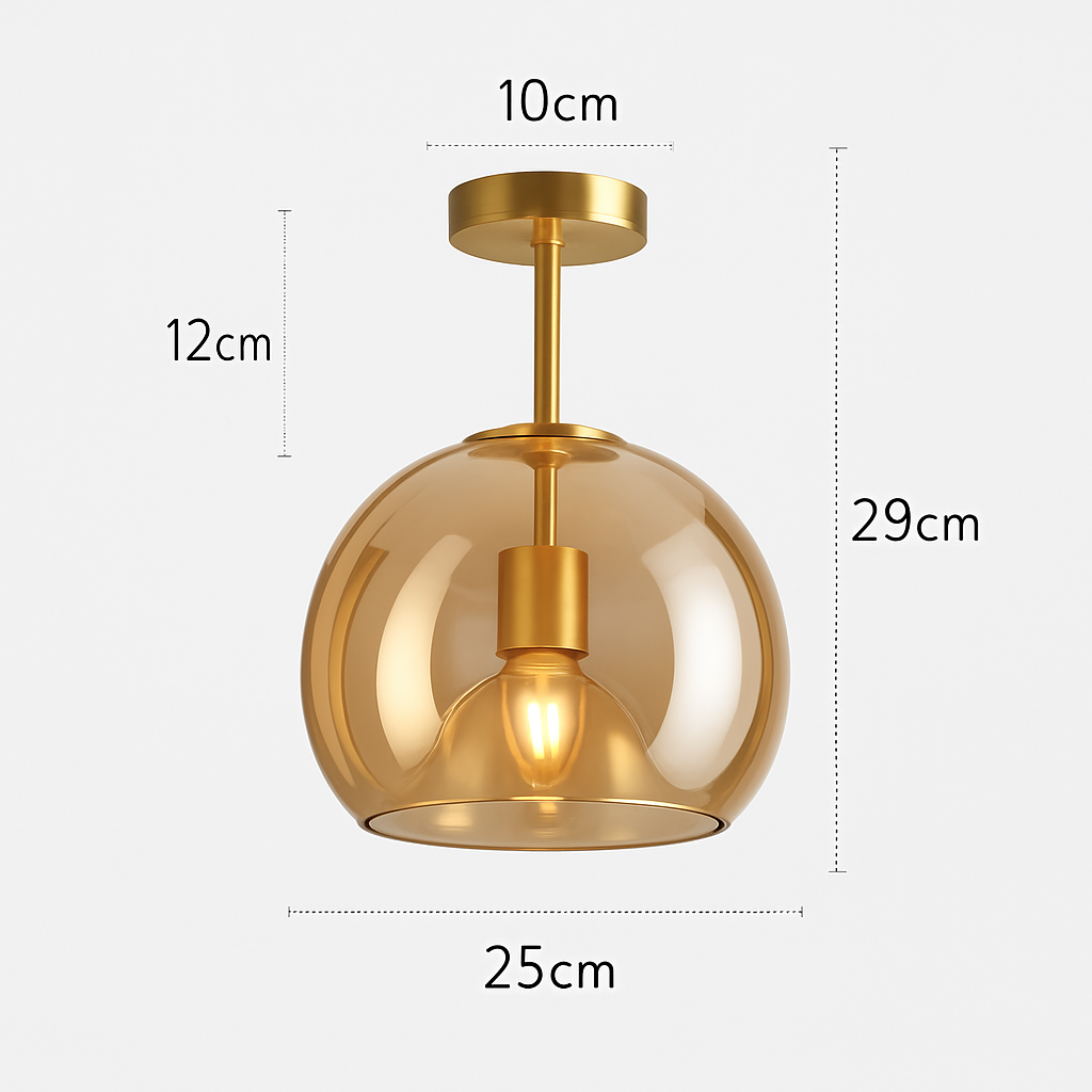 Modern Glass Flush Mount Ceiling Light 14
