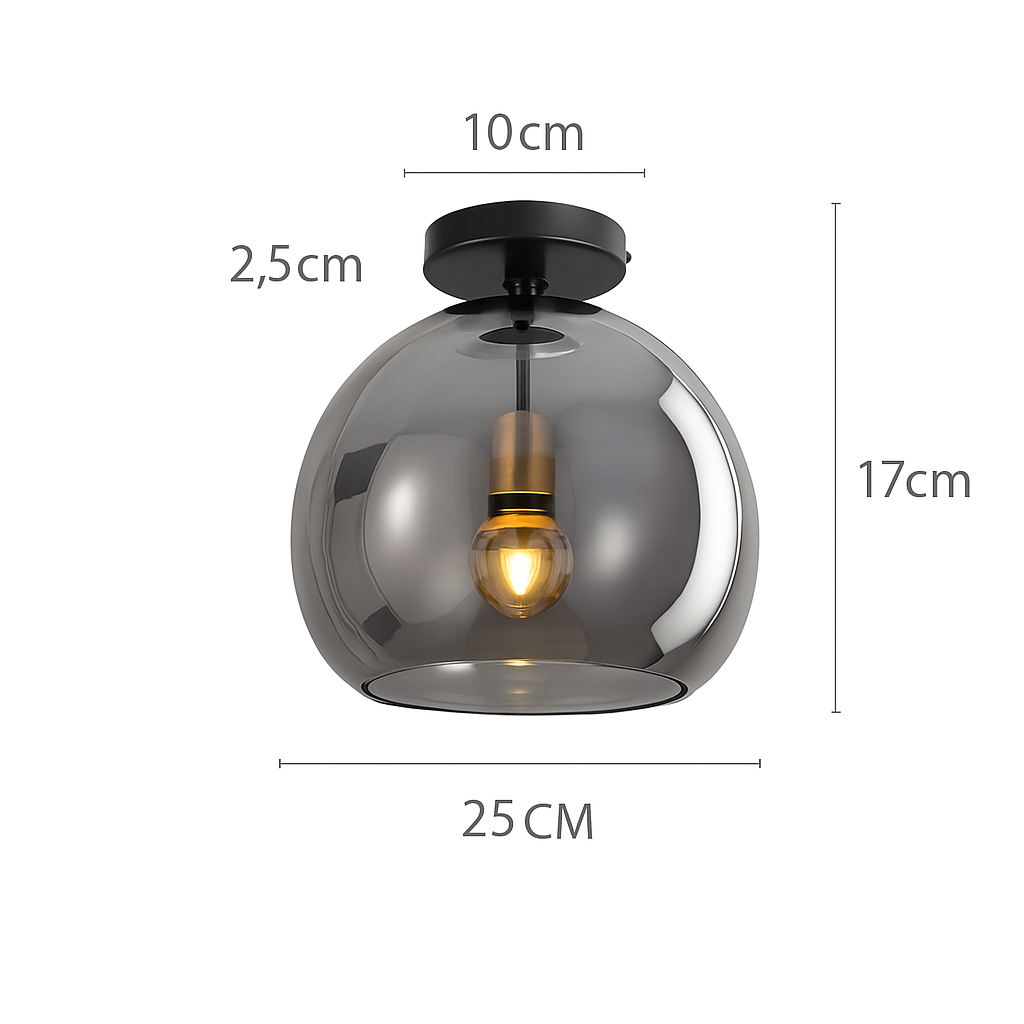 Modern Glass Flush Mount Ceiling Light 15