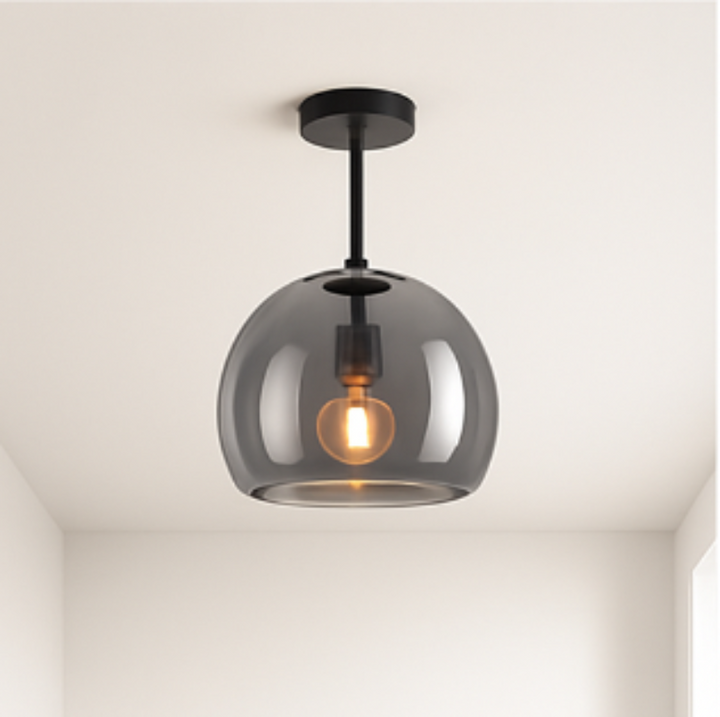 Modern Glass Flush Mount Ceiling Light 2