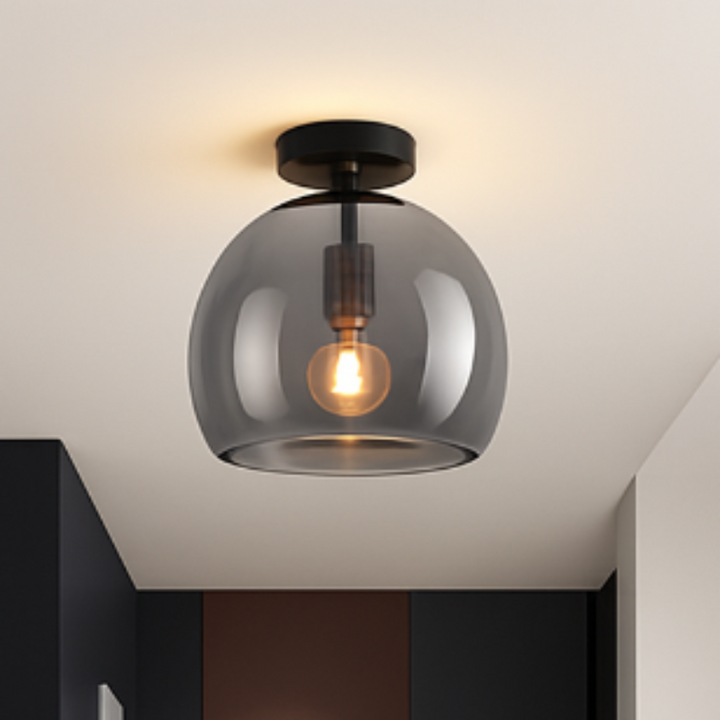 Modern Glass Flush Mount Ceiling Light 3