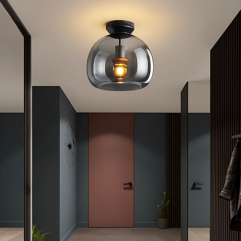 Modern Glass Flush Mount Ceiling Light 5