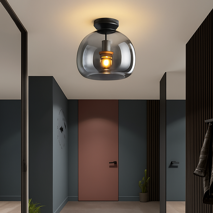 Modern Glass Flush Mount Ceiling Light 5