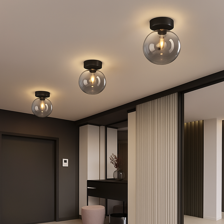 Modern Glass Flush Mount Ceiling Light 7