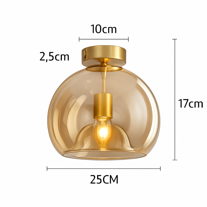 Modern Glass Flush Mount Ceiling Light 8