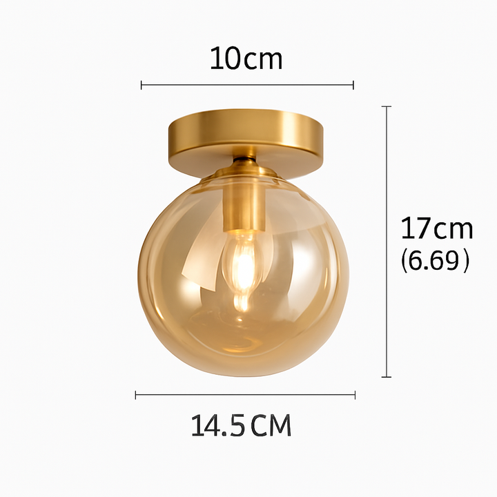 Modern Glass Flush Mount Ceiling Light 9