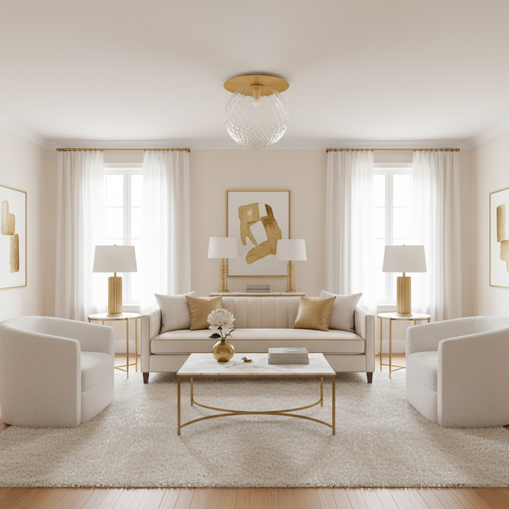 Modern Gold Flush Mount Ceiling Light 3