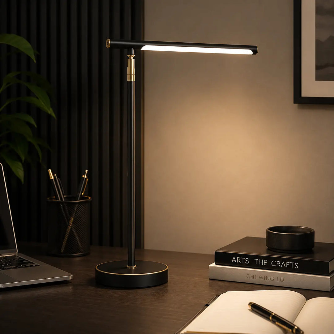 Copper Desk Lamp adjustable head detail