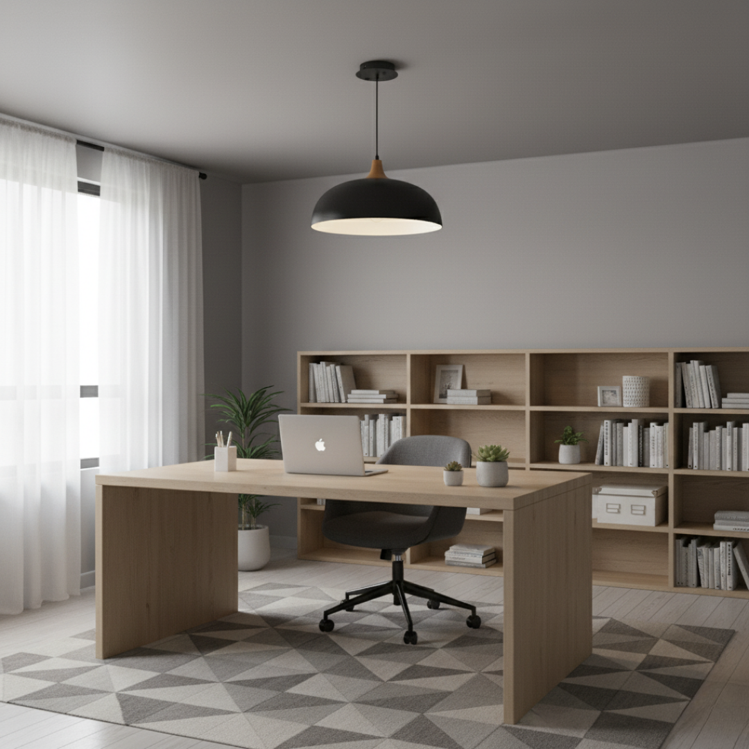 Modern Oak Pendant Light Fixture 4