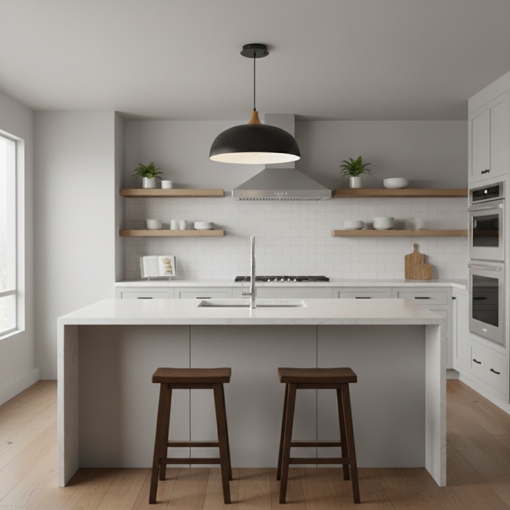 Modern Oak Pendant Light Fixture 5