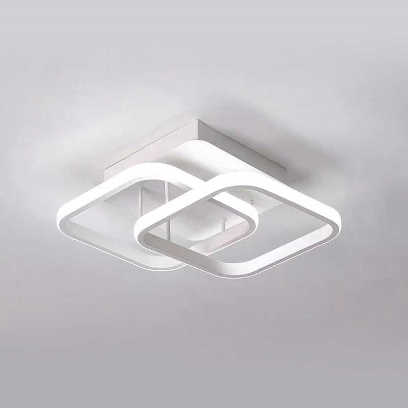 Modern White Flush Mount Ceiling Light 10