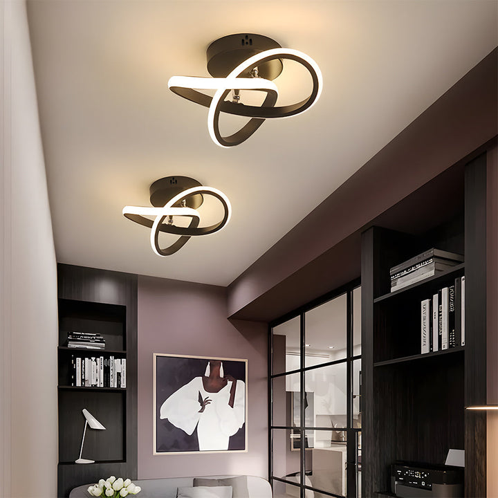 Modern White Flush Mount Ceiling Light 5