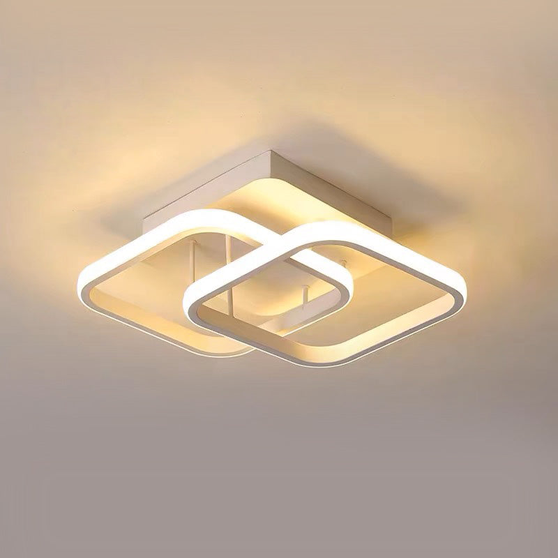 Modern White Flush Mount Ceiling Light 8