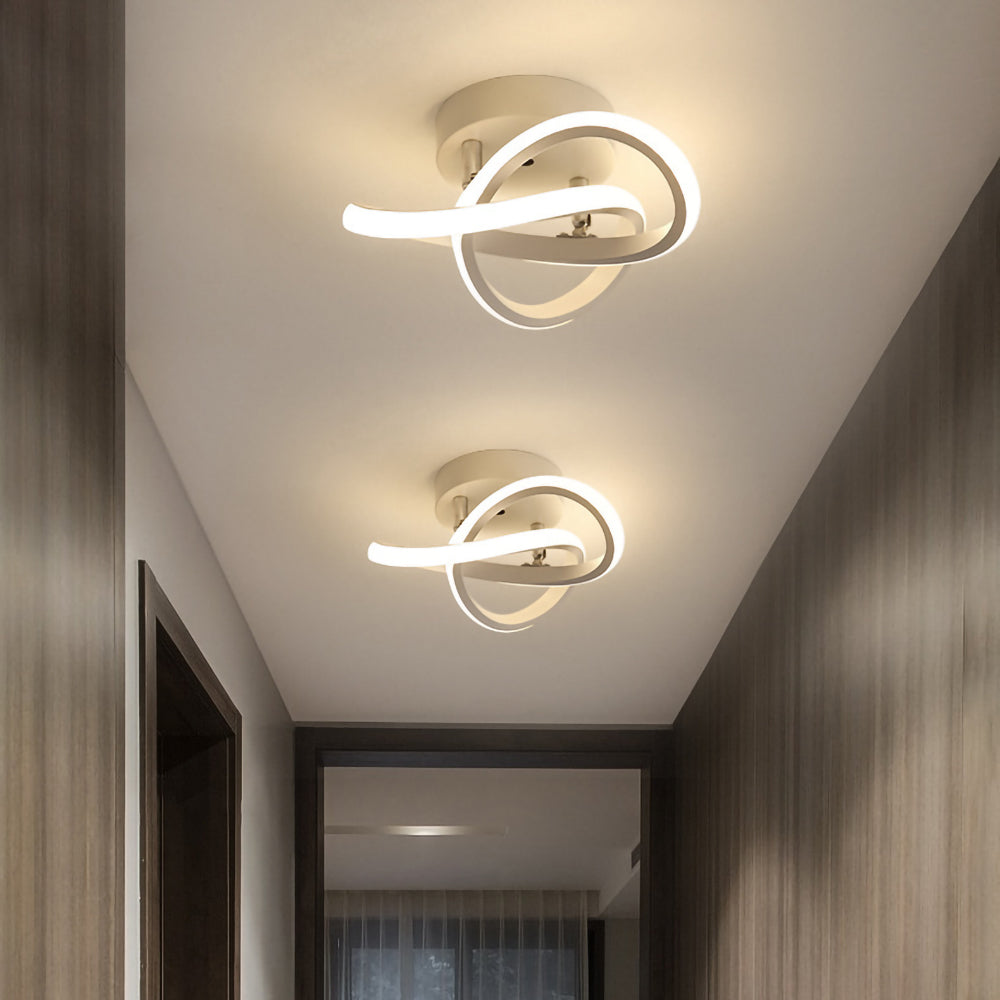 Modern White Flush Mount Ceiling Light 9