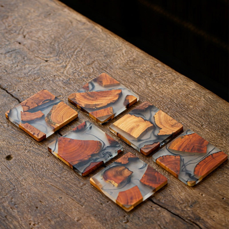 Pine Resin Drink Coaster underside detail