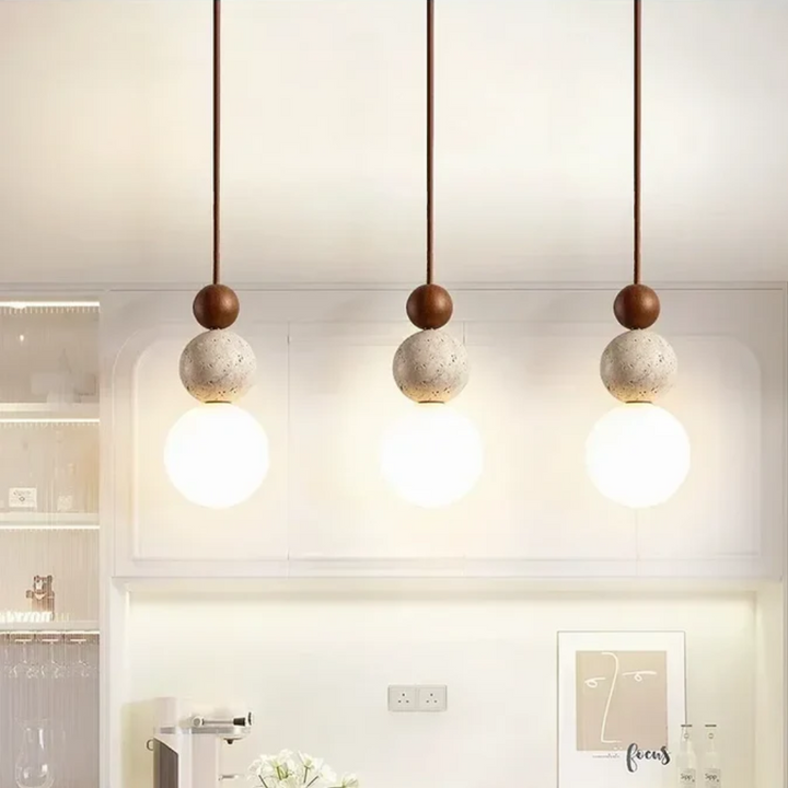 Natural Travertine Pendant Light 1