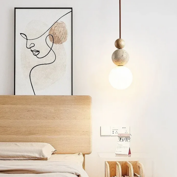 Natural Travertine Pendant Light 6