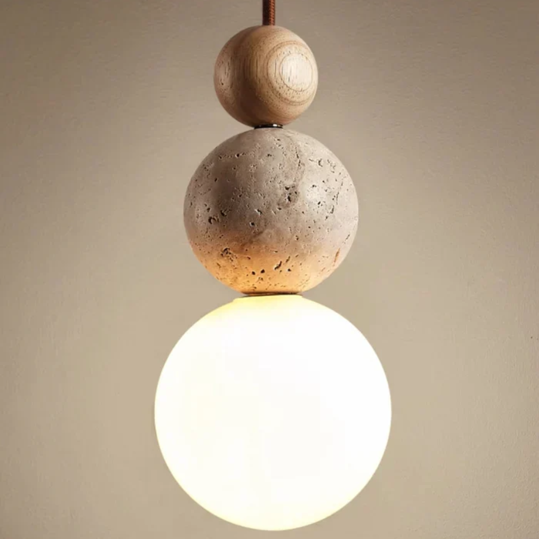 Natural Travertine Pendant Light 7