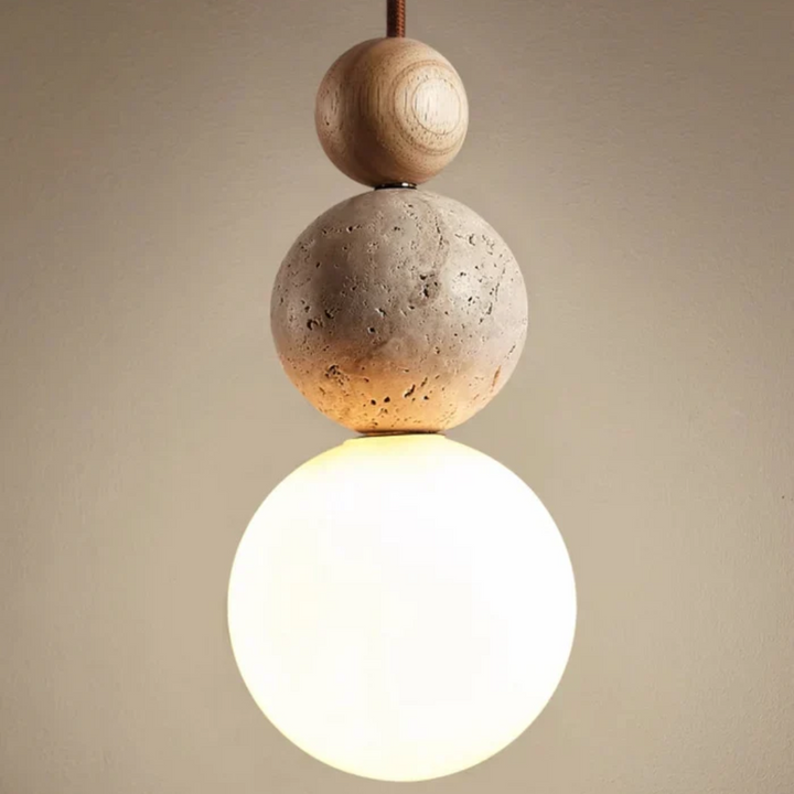 Natural Travertine Pendant Light 7