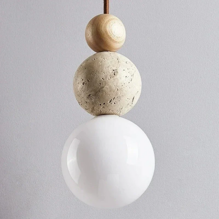 Natural Travertine Pendant Light 8