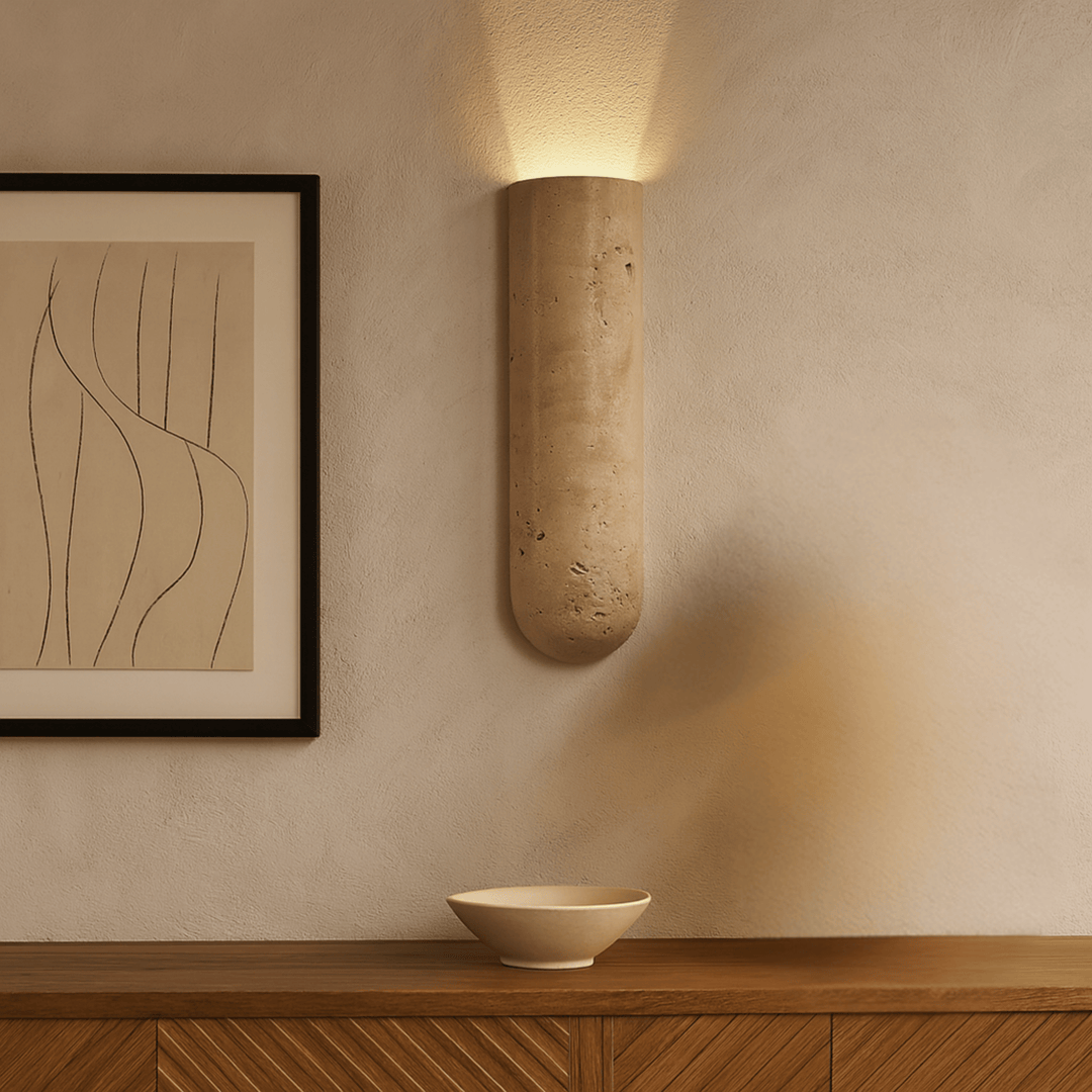 Natural Travertine Wall Sconce 0