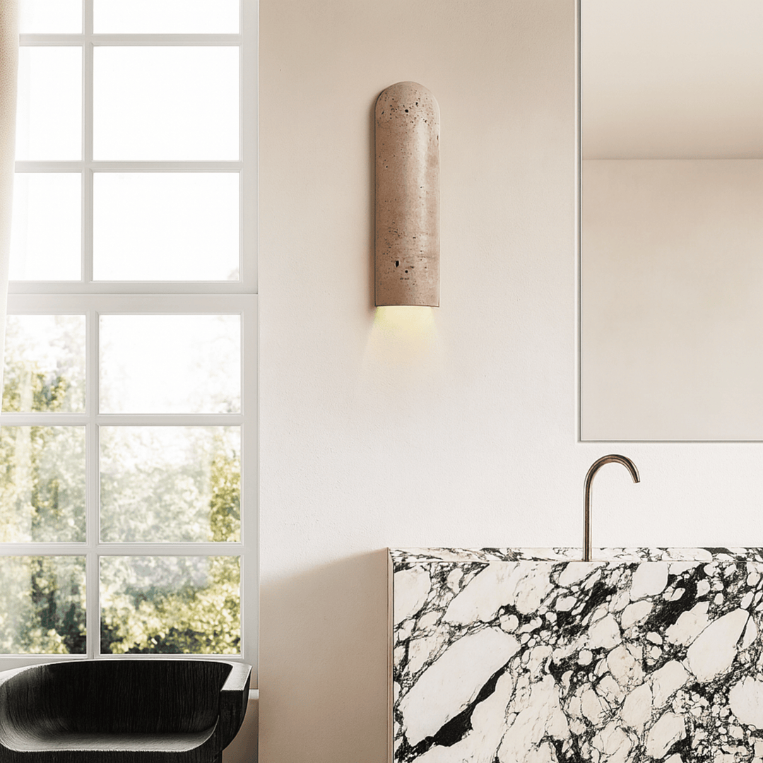 Natural Travertine Wall Sconce 1