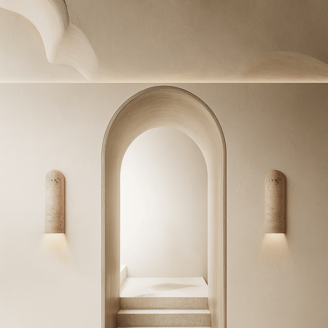 Natural Travertine Wall Sconce 2