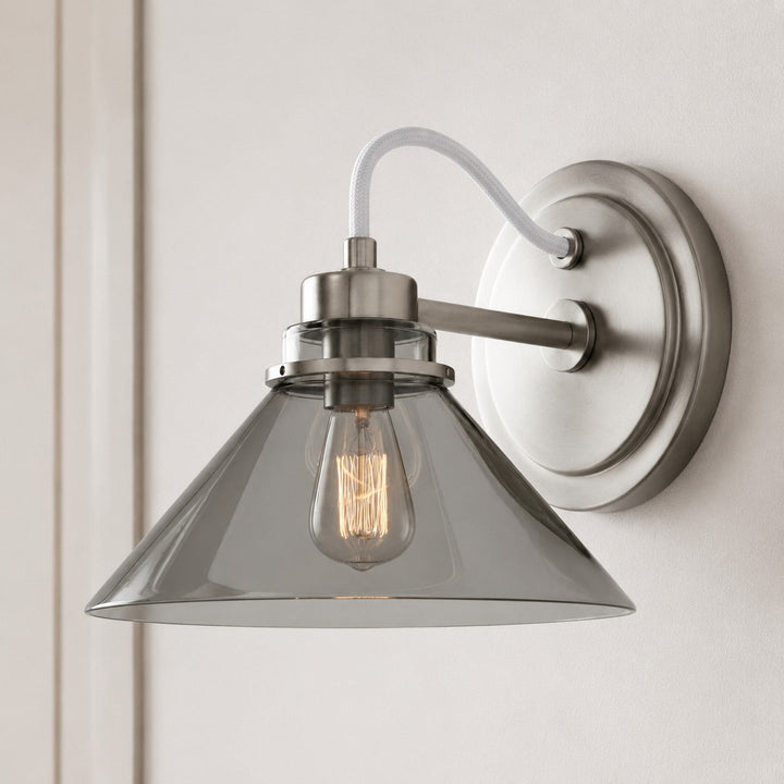 Curved Arm Cone Wall Sconce