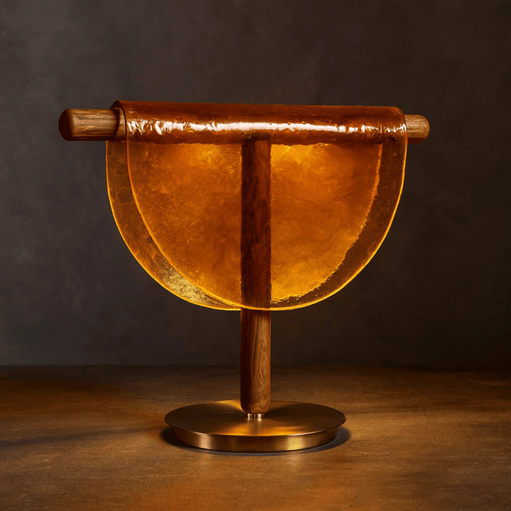 Nordic Amber Glass Table Lamp 0