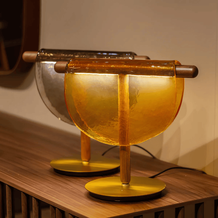 Nordic Amber Glass Table Lamp 1