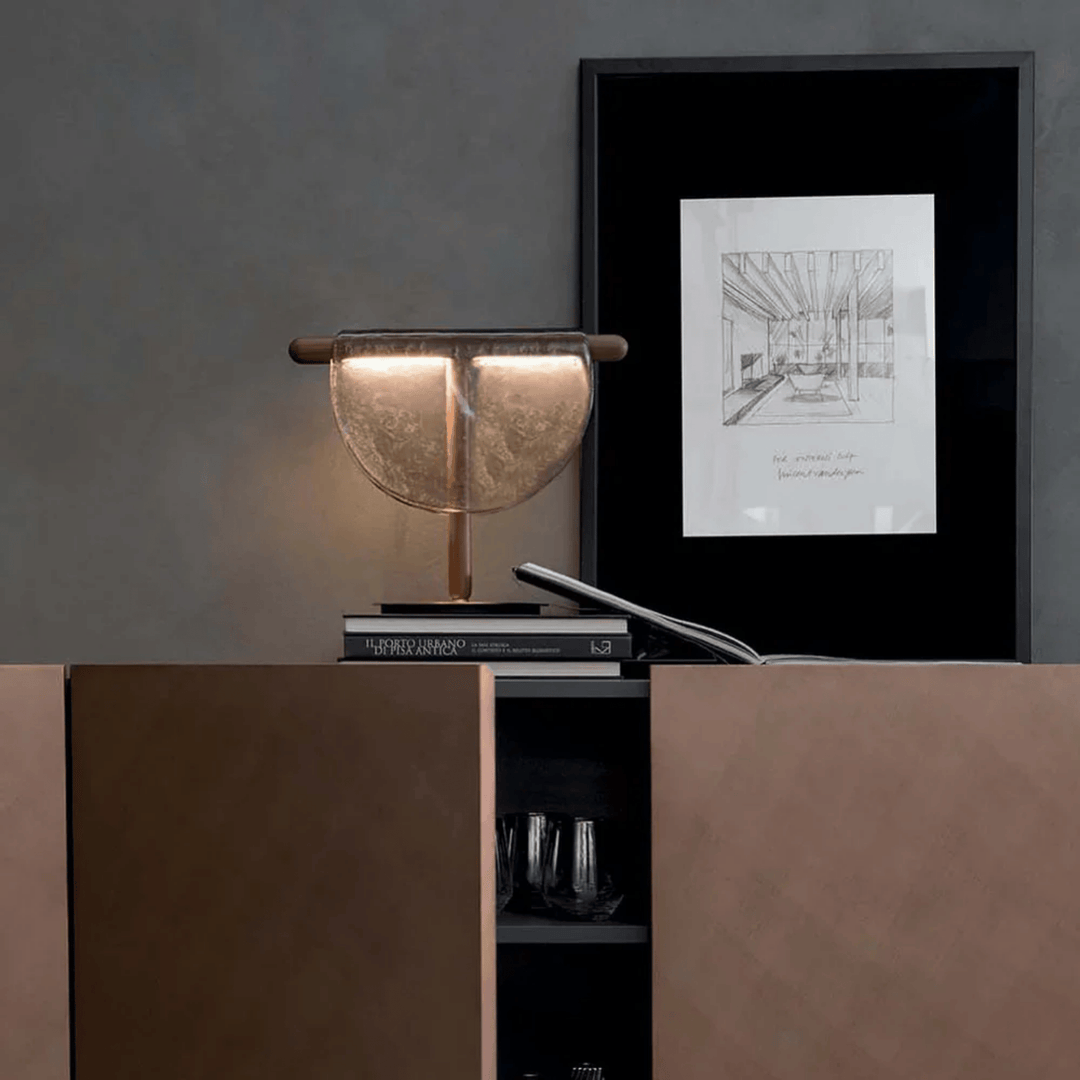 Nordic Amber Glass Table Lamp 2