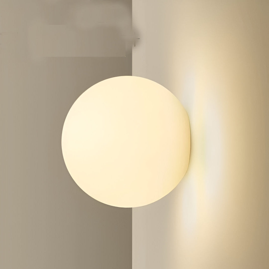 Dioscuri Modern Minimalist Round Frosted Glass LED Wall Sconce Light Fixture