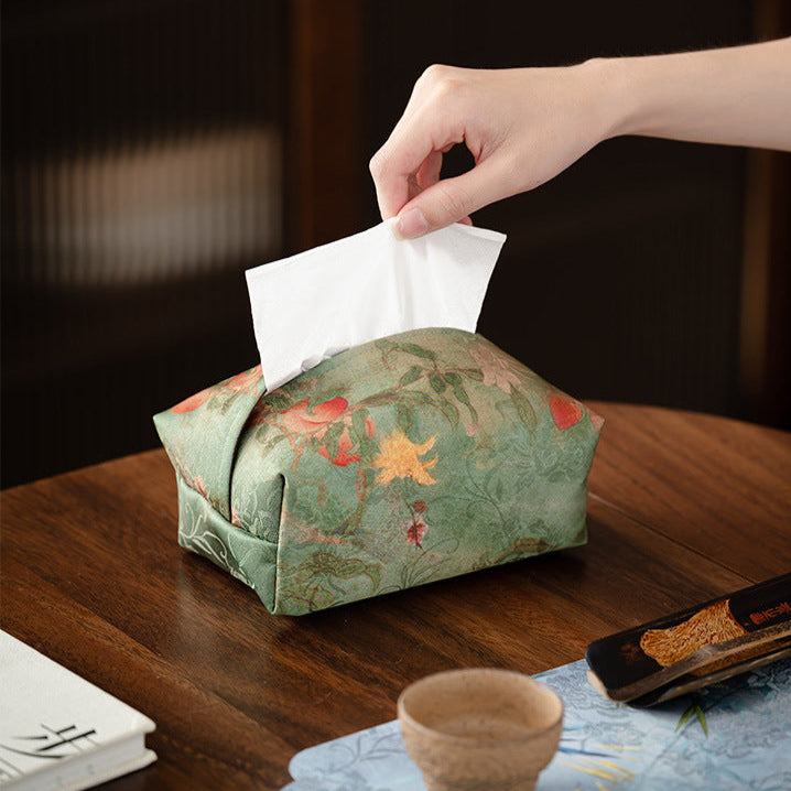 Embroidered Fabric Tissue Cover – hero view