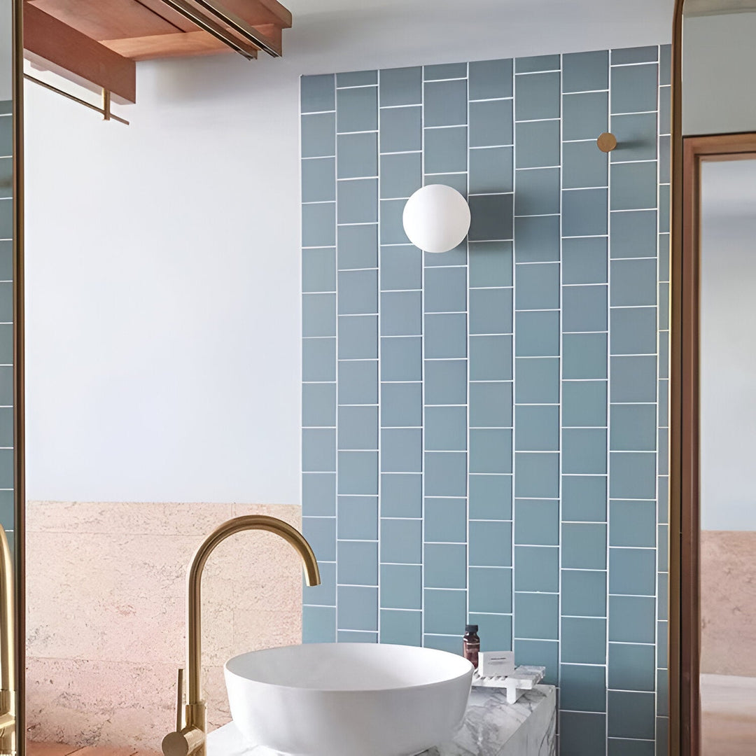 Dioscuri Modern Minimalist Round Frosted Glass LED Wall Sconce Light Fixture