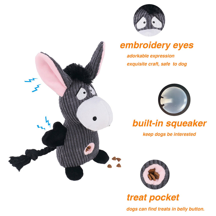 Velvet Plush Squeaker Chew Toy