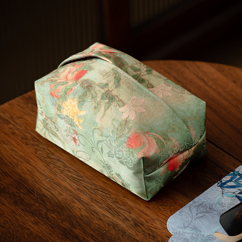 Embroidered Fabric Tissue Cover – lifestyle view