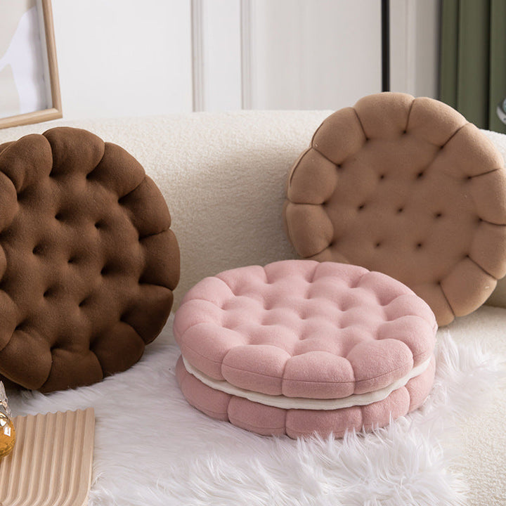 Sandwich Cookie Floor Pillow lifestyle in reading nook