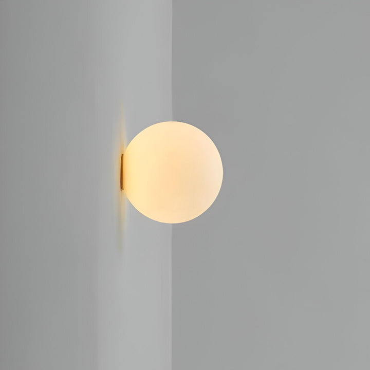Dioscuri Modern Minimalist Round Frosted Glass LED Wall Sconce Light Fixture